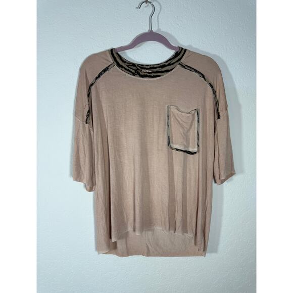NWOT POL Blush Pink Hi Low Pocket Top Rayon Blend Large - Picture 4 of 11